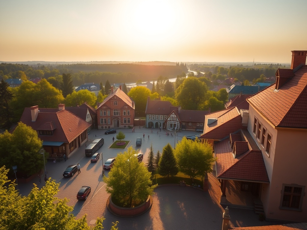 Krajobraz z Wojkowic i okolic z elementami przyrody i architektury